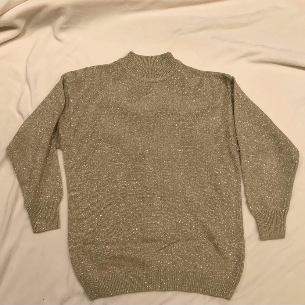 Vintage gold mock turtle neck